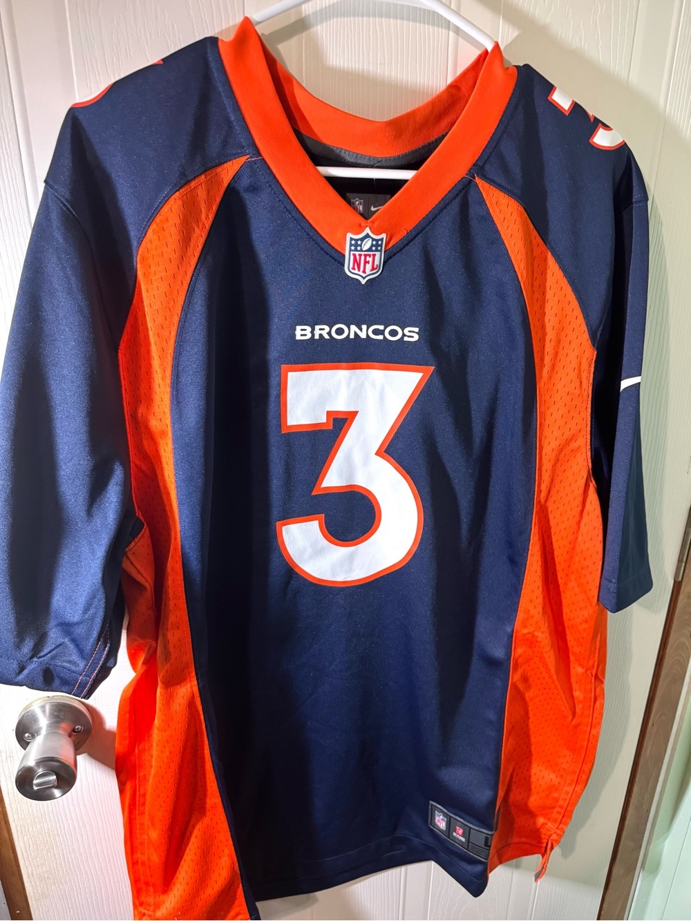 Russell Wilson Denver Broncos Nike Alternate Jersey Navy DVGA size L